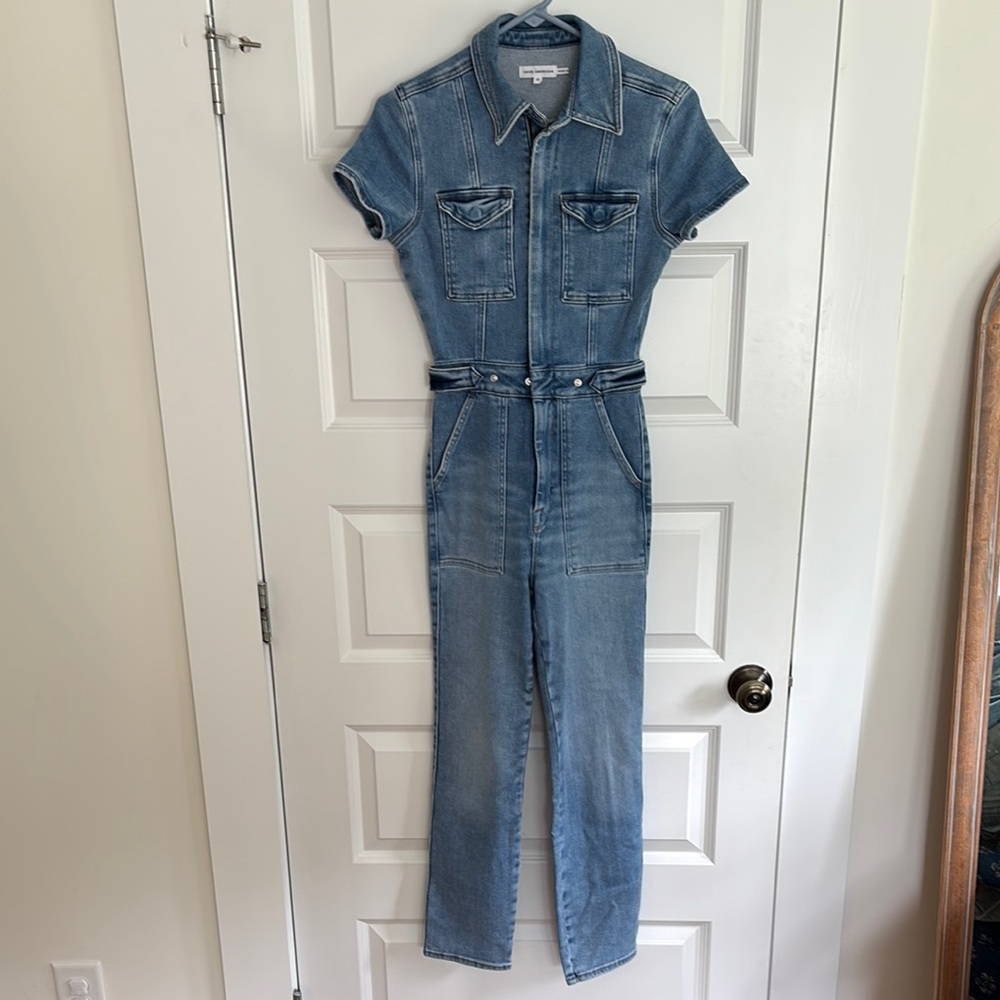 Good American Fit For Success Denim Jumpsuit. Size 0